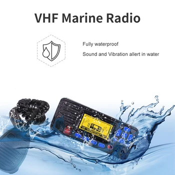 25W VHF Morských Walkie talkie 2 Spôsob Rádio Mobilných Loď HAM Rádio Stanice Vodotesný IP67 GPS Latitude DSC Vyhradená Prijímač 100km