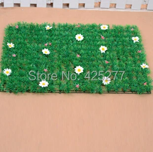 60*40 cm Simulácia trávnik, s kvetinou štyri trávy, falošné rašelina, plastové rašelina, umelá tráva, ručne vyrábané koberce,1pc 004018007