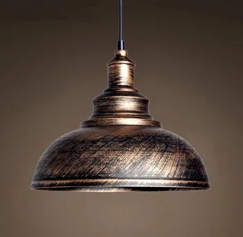 Vintage Prívesok osvetlenie Priemyselné Jedáleň Svetlo Reštaurácia Jednoduchosť kovaného Železa lampa Bronz Čierna Biela