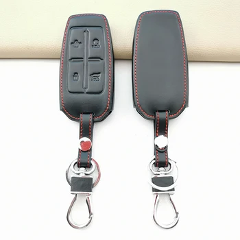 Super Kvalitné Kožené Kľúča Vozidla Kryt Prípade Vzdialenej Držiteľ Keychain Pre Hyundai Genesis G80 GV70 GV80 2019 2020 2021 2022