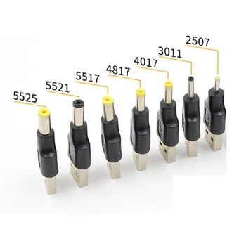 Samec na USB 2.5/3.0/3.5/4.0/4.8/5.5 mm Poplatok Konvertor Adaptér Konektor Dĺžka 4.6 cm/1.81 v K1KF