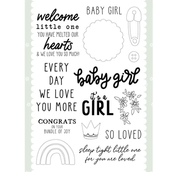 2022 Nový Príchod Baby Girl Pečiatka DIY Silikónové Tesnenia Scrapbooking/Karty Tvorby/Foto Album Dekorácie jasné, pečiatky