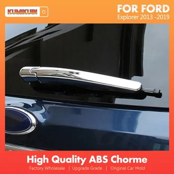 KUMIKUBI Auto Styling Pre Ford Explorer 2013-2019 ABS Chrome Zadné Sklo Okna Stierač Pásy Tvarovanie Krytu Výbava Nálepky