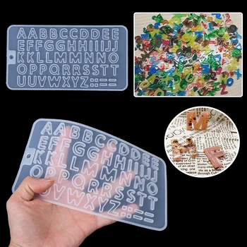 DIY Crystal Keychain Živice Remesiel Silikónové Formy Písmen Živice Formy Šperky Výrobu Nástrojov Odlievacie Formy
