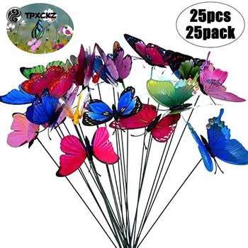 25pcs Veľa Motýľov v Záhrade, na Dvore Kvetináč Farebné Náladové Motýľ Vkladov Decoracion Vonkajší Dekor Záhradné Dekorácie