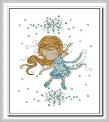 xiaoyi bavlna self-zodpovedajúce cross stitch Cross stitch RS bavlna prichádza s Dievča series - Dancing Fairy Snow