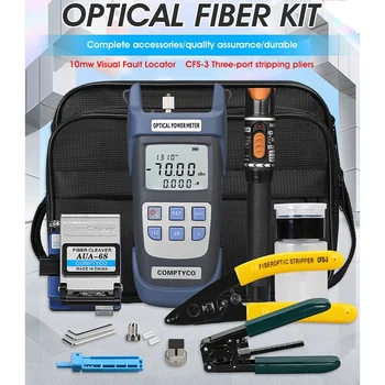ABGZ-FTTH (Fiber Optic Tool Kit S Vlákniny Cleaver -70-+10Dbm Optického Výkonu Meter Vizuálne Poruchy Locator 10Mw