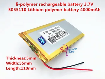 3,7 V lítium-polymérová batéria 4000 mah veľká-kapacita PDA, tablet PC POLOVICE 5055110