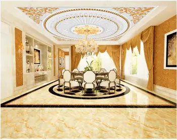 3d foto tapety vlastné stropné nástenné Európskej palace zlaté rezbárstvo vzor dekoru obývacia izba Tapety na steny v kotúčoch