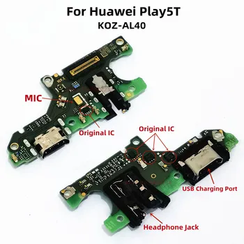 Originálne USB Nabíjací Port Dock Flex Kábel Pre Huawei Play5T TAB-AL40 Konektor Nabíjačky Rada Mikrofón, Konektor pre Slúchadlá Náhradné