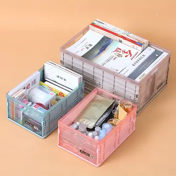Plastové Oblečenie Organizátor Skladacia Úložný Box s Vekom, Hračky, Knihy Nástroje Big Box Kufra Auta Vonkajšie Cestovné Skladacie Boxy Zberných nádob