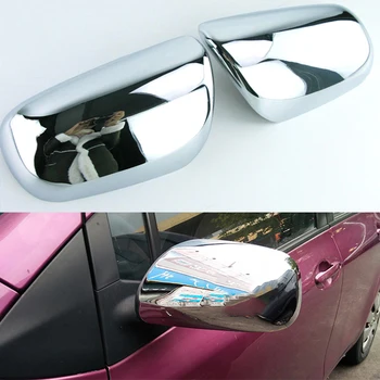 Chrómovaný Strane Dverí, Spätné Zrkadlo Pokrytie Trim Auto Príslušenstvo Toyota Yaris 5dr XP90 2005-2012