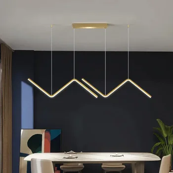 Moderné LED Luster Pre Jedáleň, Kuchyňa Štúdia Office Spálňa Strop Prívesok Lampa Dlho Jednoduchý Dizajn Závesné Svietidlo