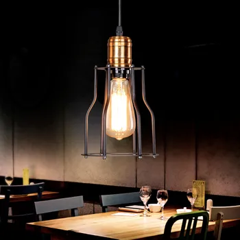 Moderné klasická železa prívesok svetlá priemysel visí lampa listry de sala E27 LED lampa na schody&verandu&bar a jedáleň CYDD011
