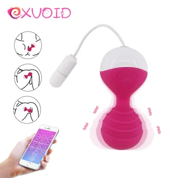 EXVOID G-Spot Masér 10 Rýchlosti Vaginálne Tesný Cvičenie Sexuálne Hračky pre Ženy APP Riadenie Viginal Gule Kegel Loptu Vibrátor