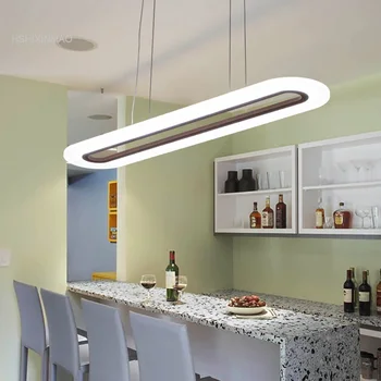 Nordic Moderný Jednoduchý LED Reštaurácia Luster Individuality Tvorivé Oválne Bar & Office zasadacej Miestnosti Luster