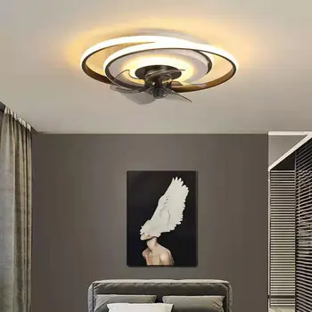 Európska moderný jednoduchý stropný ventilátor izby, spálne, obývacia izba domácnosti stropné lampy, stropný ventilátor dekoratívne lampy, stropný ventilátor lampa